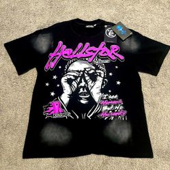 Hell Star TShirt Black And Pink Size L