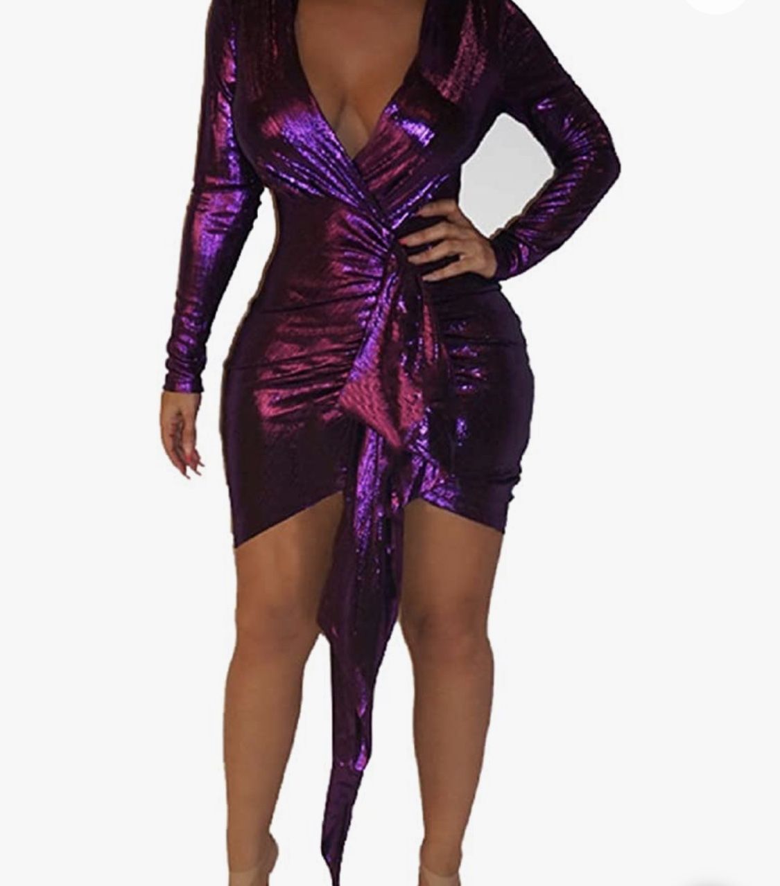 New Sexy Purple Cocktail Dress