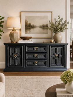Bassett Black Buffet/Credenza/TV Stand/Dresser