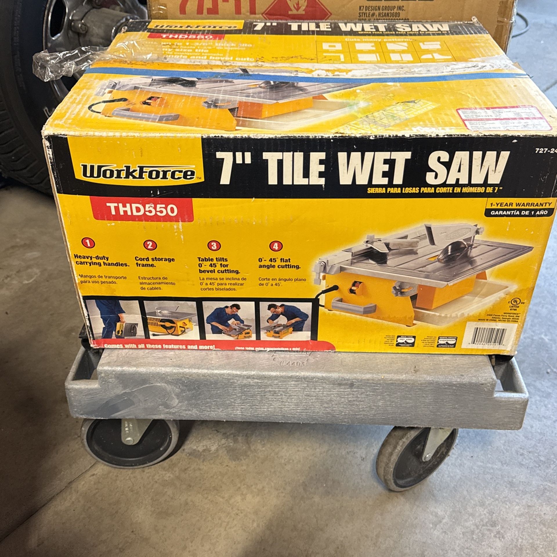 Workforce 7 Inch Wet Tile Saw Model THD550