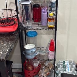 4-Tier Shelving Metal Storage Rack Adjustable