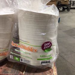 Kanak Naturals Sustainables, Compostables White Molded Fiber Bowls, 12oz, 125 Ct/Bag, 6 Bags Total