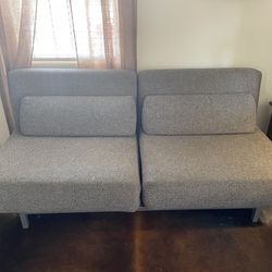 Modern Gray Convertible Futon/Sofa Bed