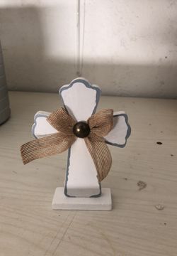 Wooden cross miniature vintage baptism wedding decoration bautizo