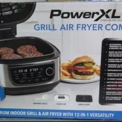 PowerXL Grill Air Fryer Combo 6 QT 12-in-1 Indoor Slow Cooker