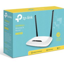 TP-Link N300 Wireless Extender, Wi-Fi Router (TL-WR841N) - 2 x 5dBi High Power Antennas, Supports Access Point, WISP, Up to 300Mbps