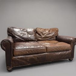 -Restoration Hardware Leather Sofa