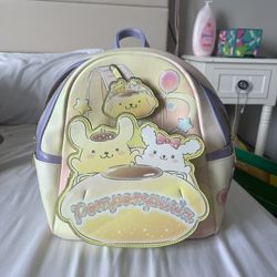 NEW LOUNGEFLY - Sanrio Pompompurin Carnival Mini Backpack