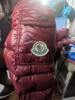 Moncler Puffer Down Jacket Burgundy