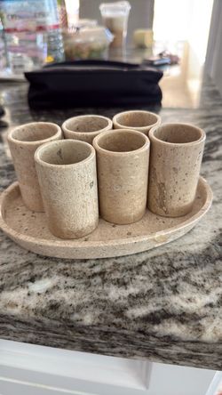 Marble Shot Glass Set