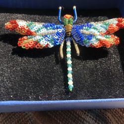 Trovelore-Beaded Dragonfly Brooch