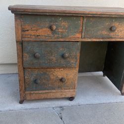 Vintage desk, retro distress, anthropology, store style