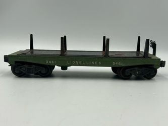 Postwar Lionel 3461 Automatic Log Dump Car O Gauge Green Untested