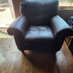 Brown Leather Armchair