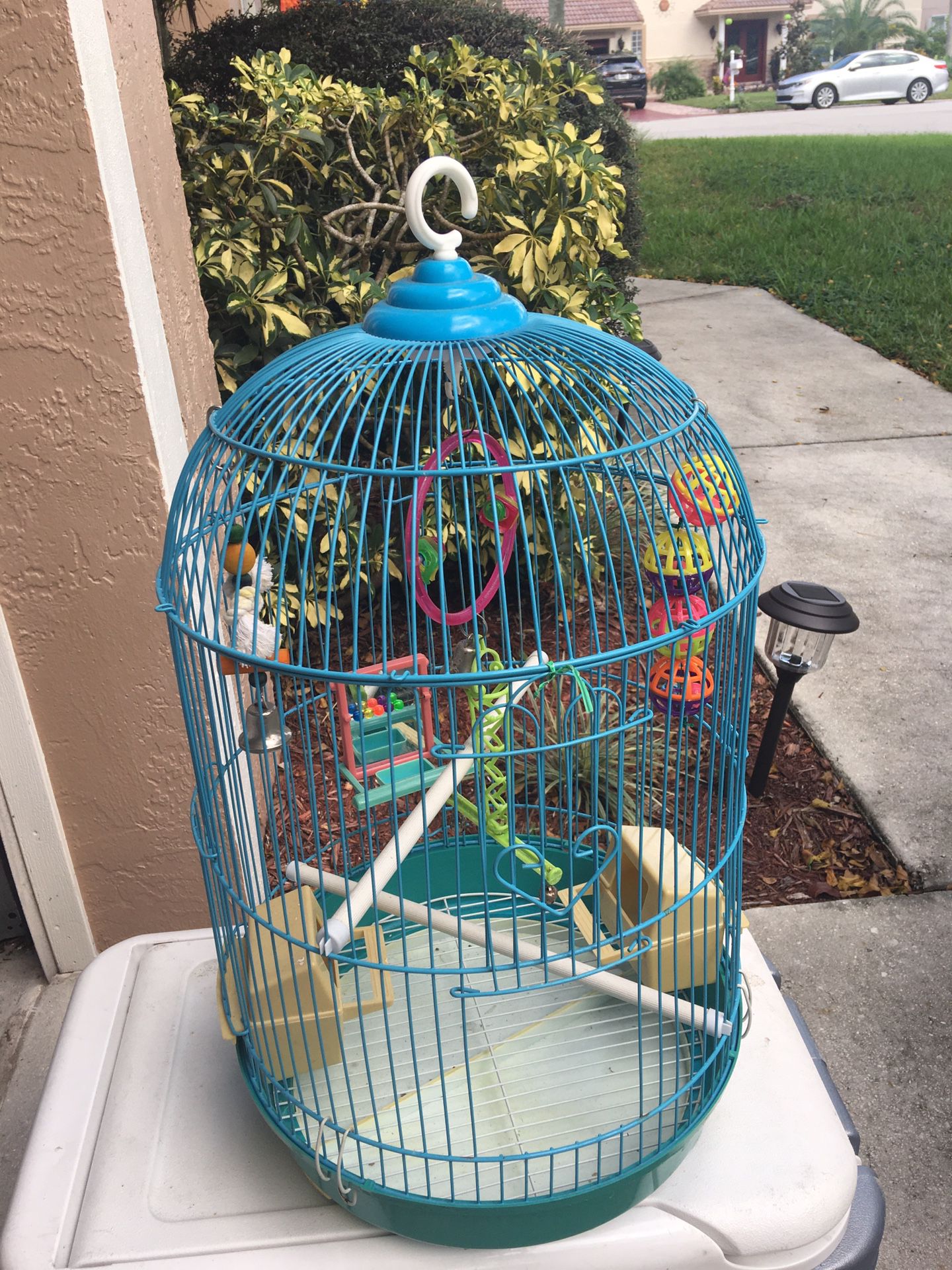 2 Bird cages. 24” X 12”. With all accessories.. the other is 15” x 13”. in Coral Springs. Price is for both.