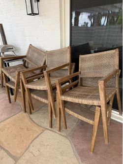 Set of 6 outdoor dining chairs