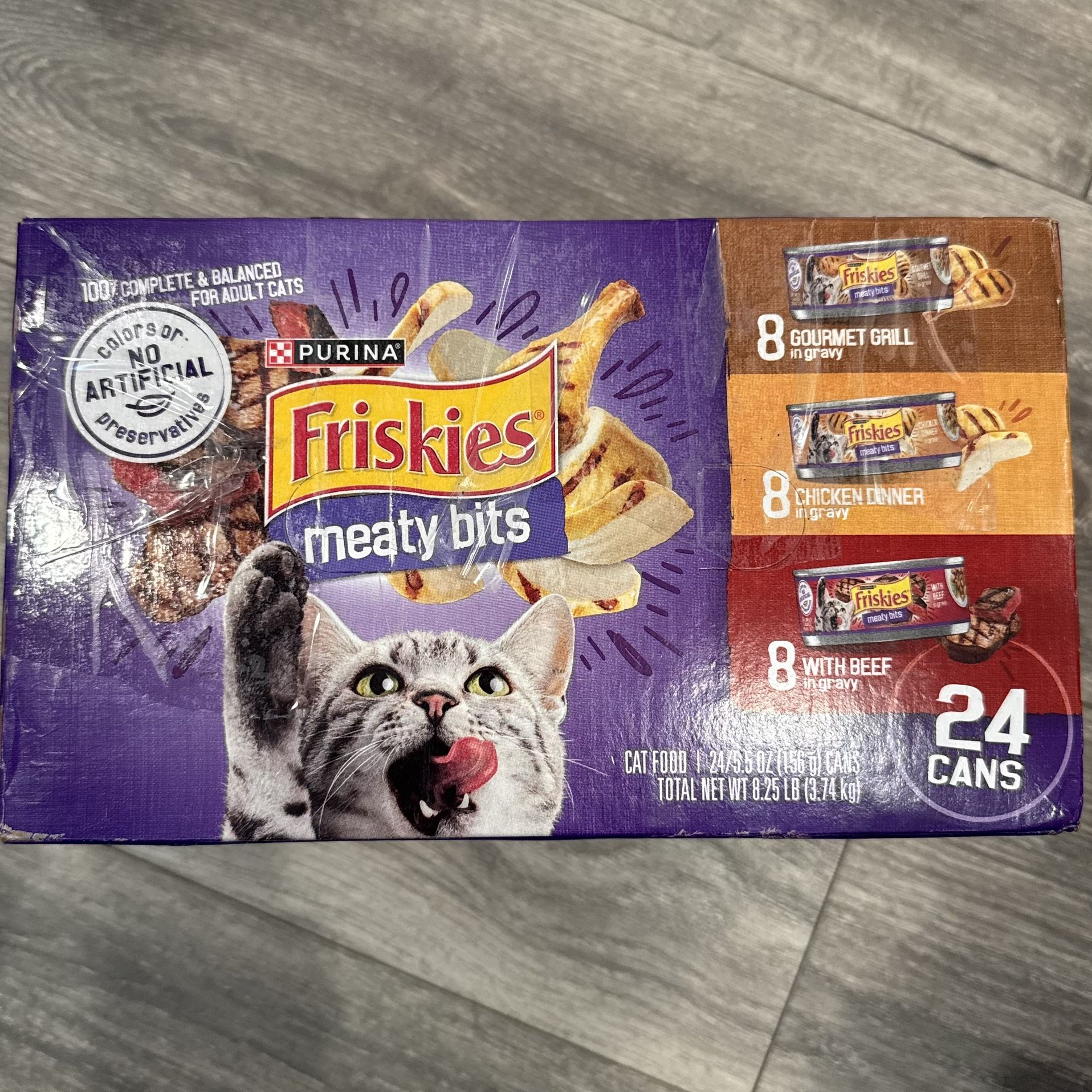 Purina Friskies Gravy Wet Cat Food Variety Pack, Meaty Bits - (Pack of 24) 5.5 oz. Cans