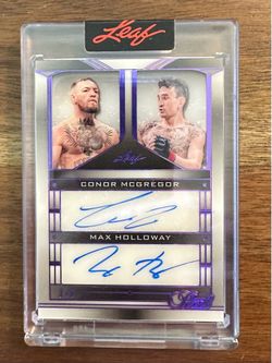 UFC 329 Conor McGregor vs Max Holloway II Dual Auto /6 🔥Autograph card sports