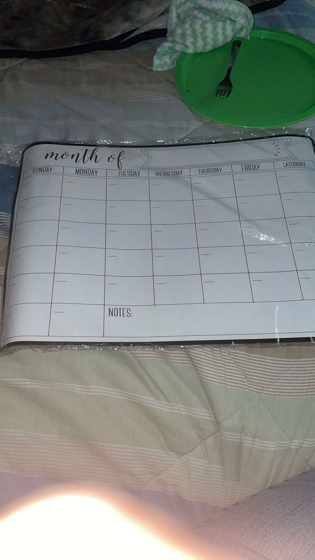 Dry Erase Calendar-Magnetic