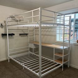 Full Over Twin Bunk Bed with Desk  