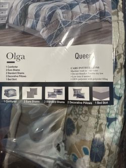 Compass Olga 8 piece comforter set - queen