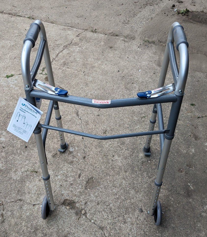 Proactive Two Button Folding Two Wheeled Walker - Barely Used! Accepting Best Offer!