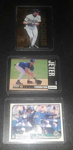 Derek Jeter & Alex Rodriguez Rookie Baseball Cards (Mint)