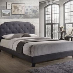 Brand New Dark Gray Queen Bed