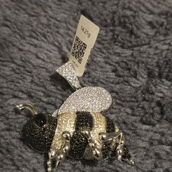 925 STERLING SILVER Bomble Bee PENDANT 
