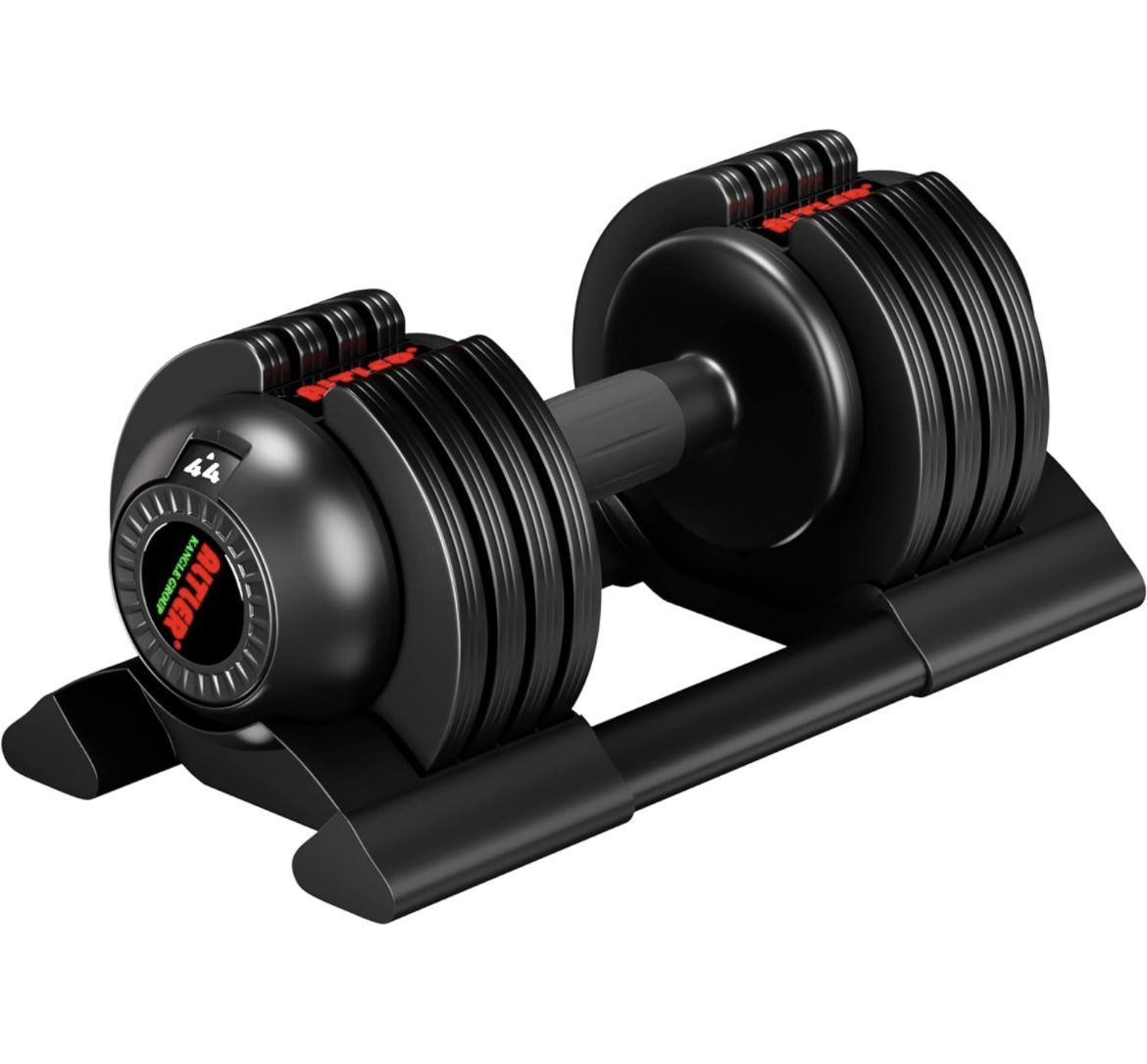 29-123 Adjustable Dumbbell, 22lb/44lb/52lb Dumbbell Set with Tray for Workout Strength Training Fitness, Adjustable 