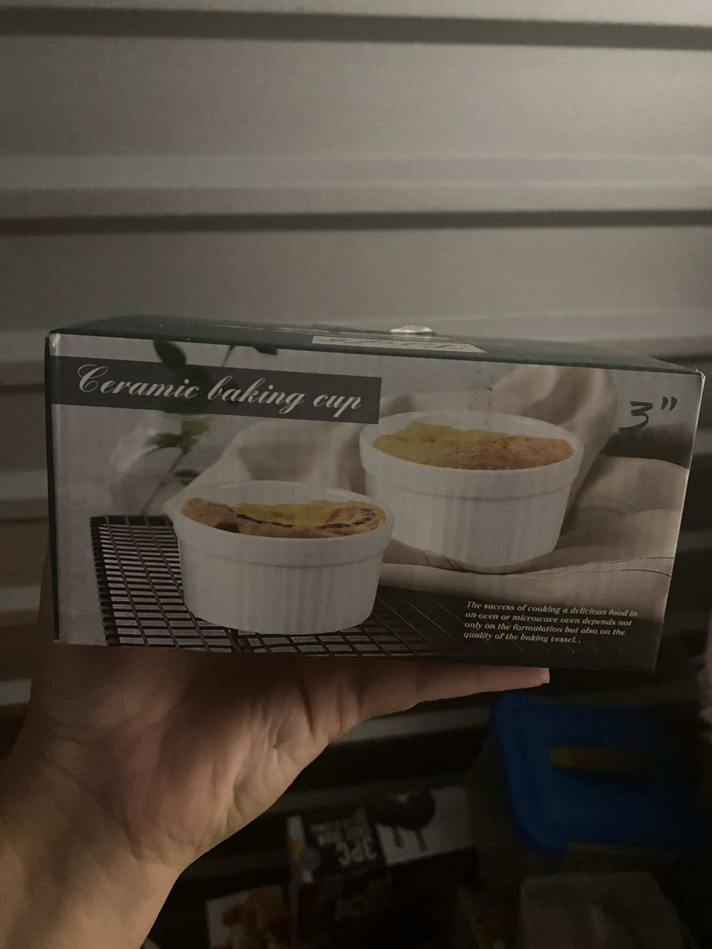 6 Pc Set Ceramic Baking Cups New