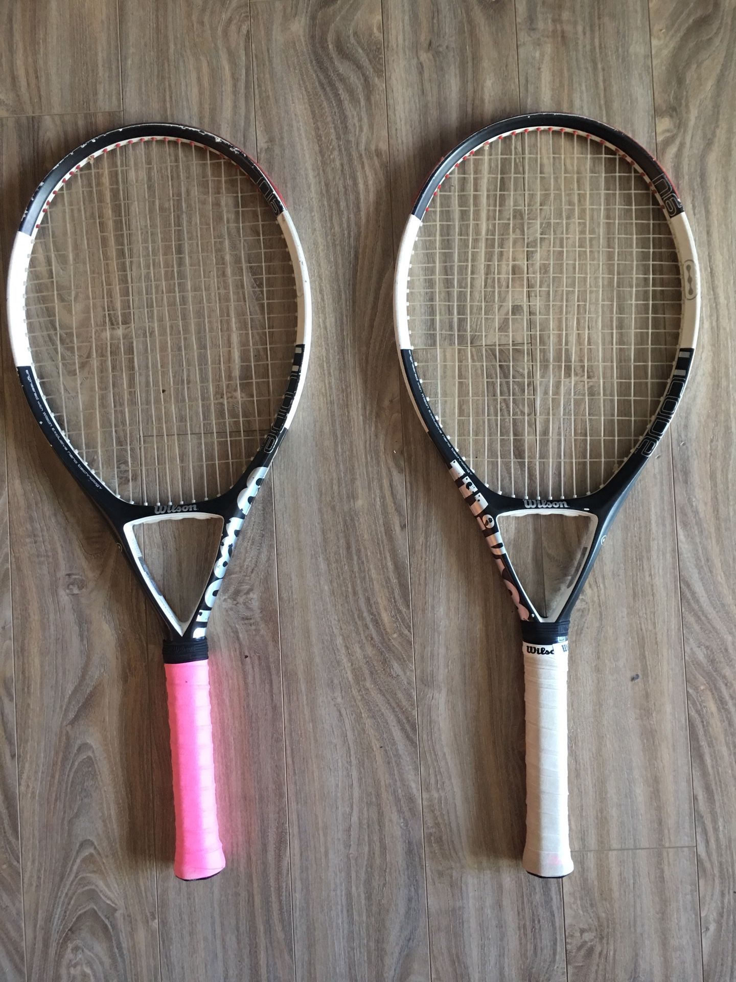 Wilson Ncode n6 Oversized 4 3/8 grip tennis rackets