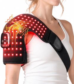 CharmPioX Red Light Therapy Shoulder Wrap – Heat & Vibration