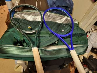Wilson Tennis Racket Bag Green and 2 rackets