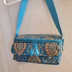 Vera Bradley TURQUOISE Lunch BOX In Good SHAPE 