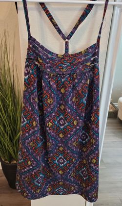 Multicolor Ikat Print Spaghetti Strap Top Size XL