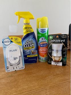 Oxy Clean spray, Scrubbing Bubbles & Airwick/Febreze plugin