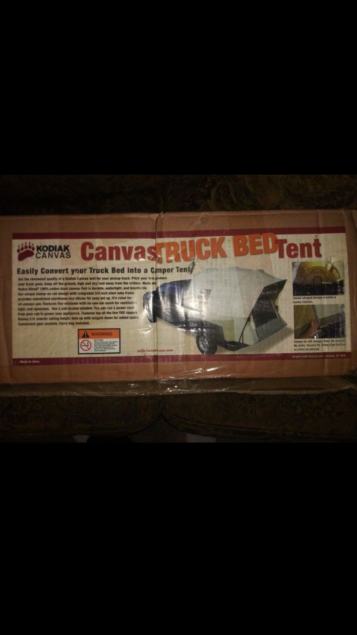 Canvas truck bed tent