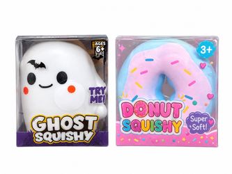 Ghost Squishy and Donut Squishy Toy Set