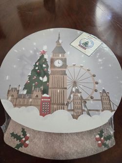 Christmas London Snow Globe Placemats