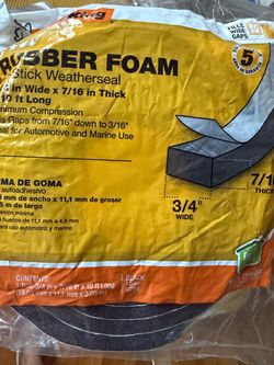 Frost King rubber foam weatherseal