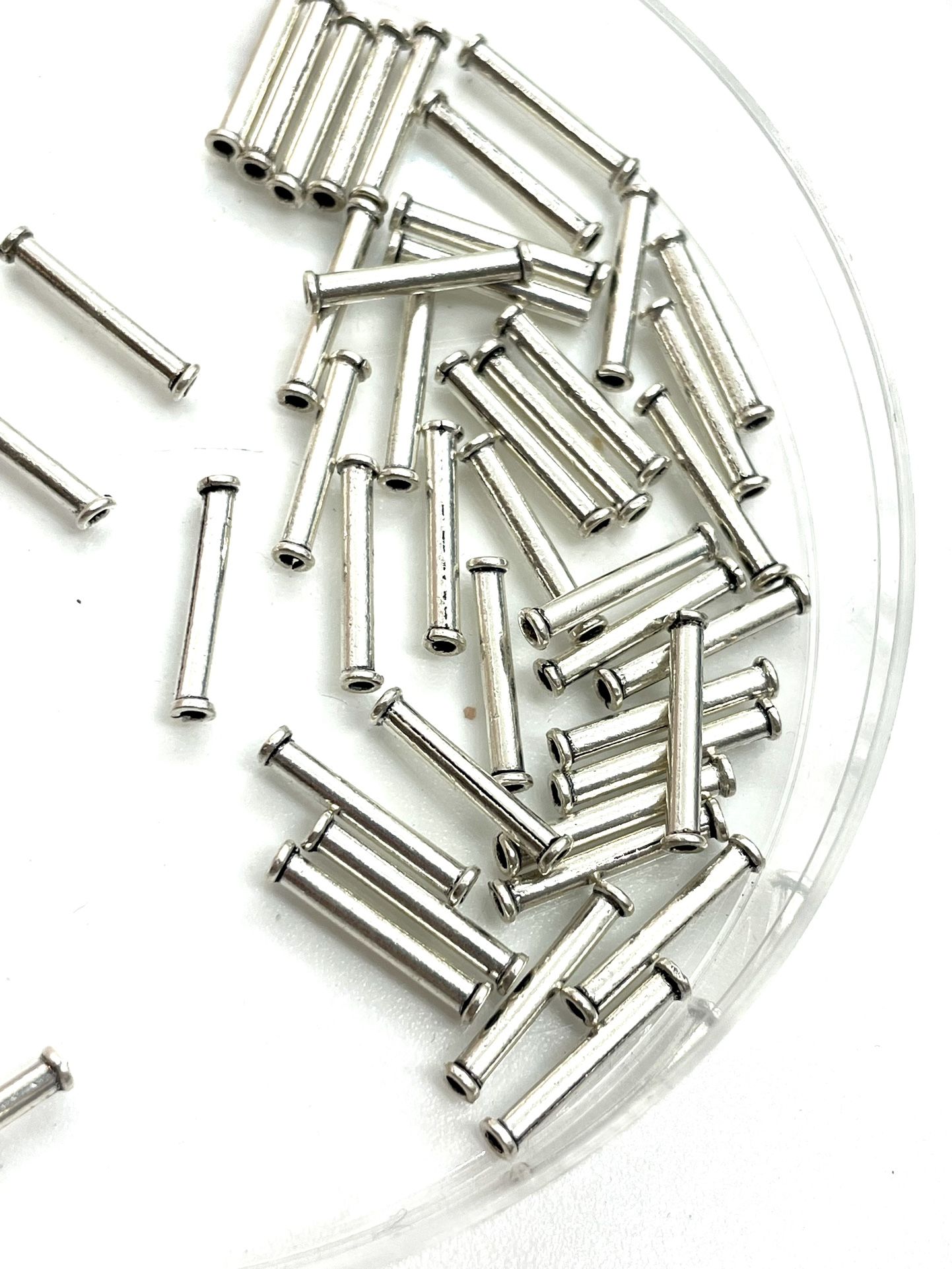 Sterling Silver Tube Beads