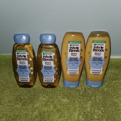 2 Shampoo/ 2 Conditioner 12.5oz Garnier Whole Blends Honey Water Moisture Restoring