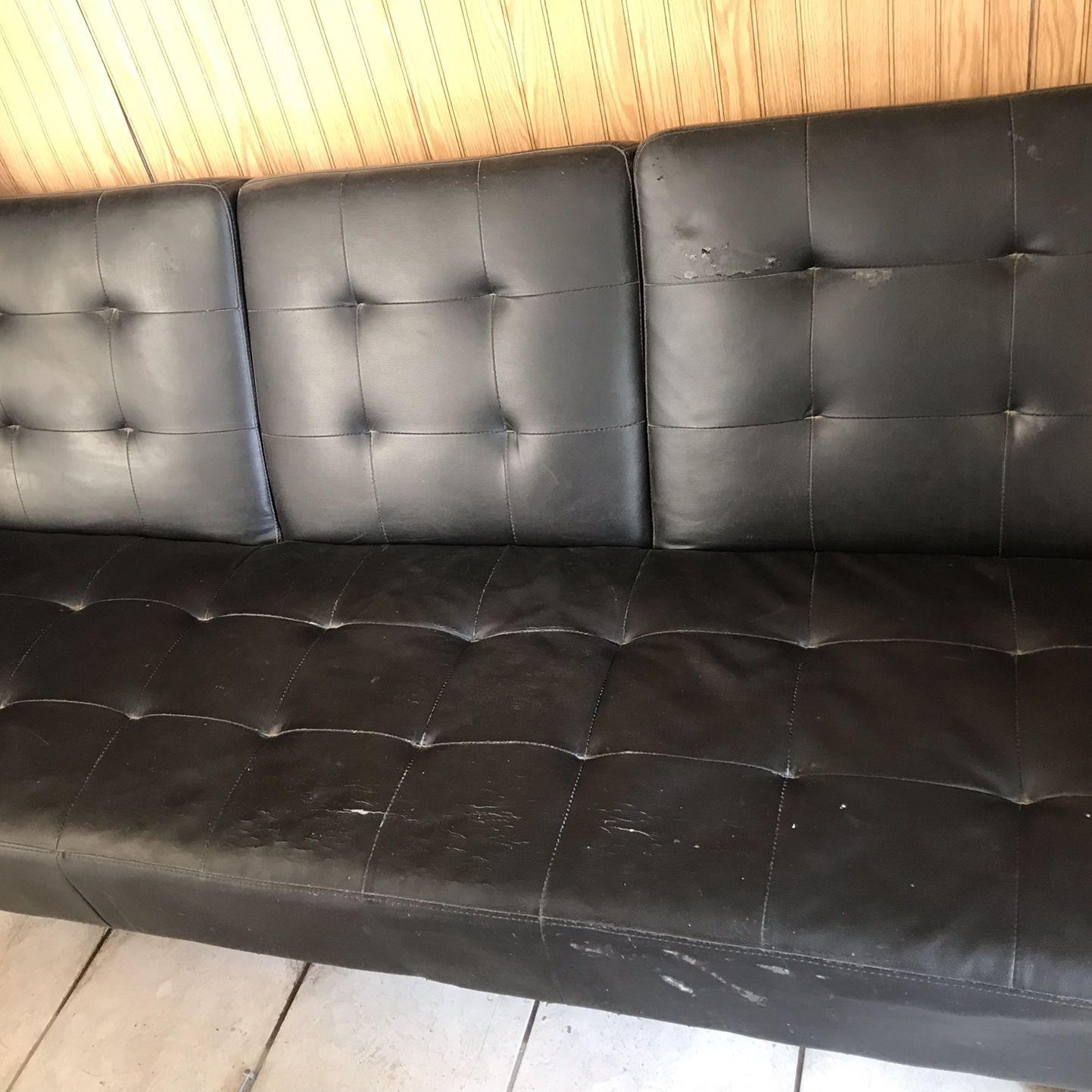 69” Leather Sofa With Two Cup Holders 