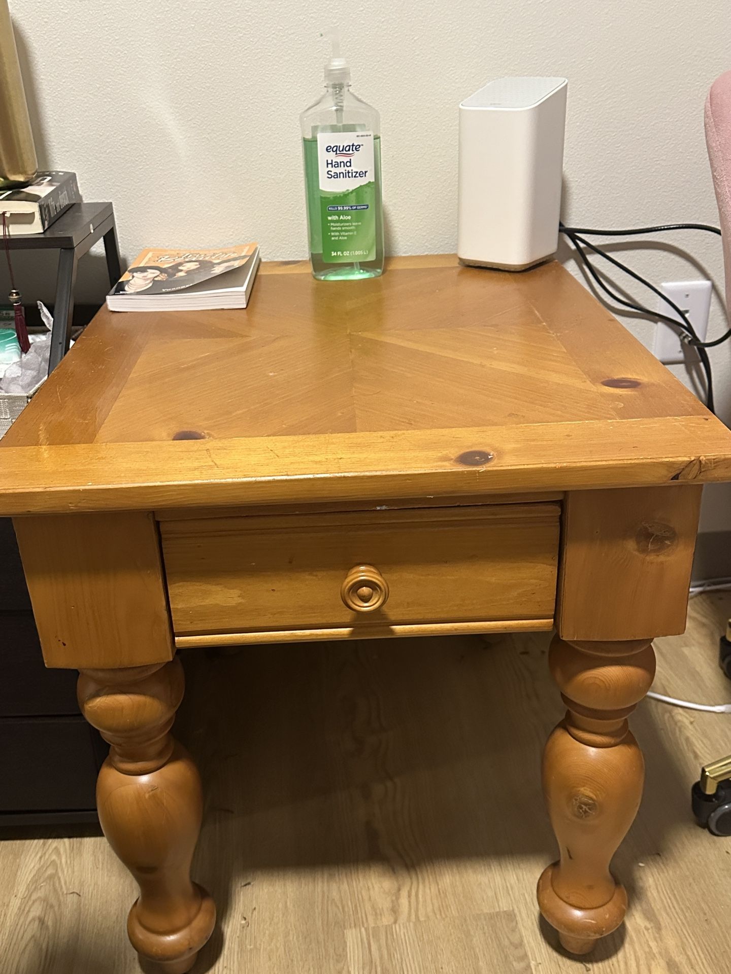Hardwood End Table Or Nightstand