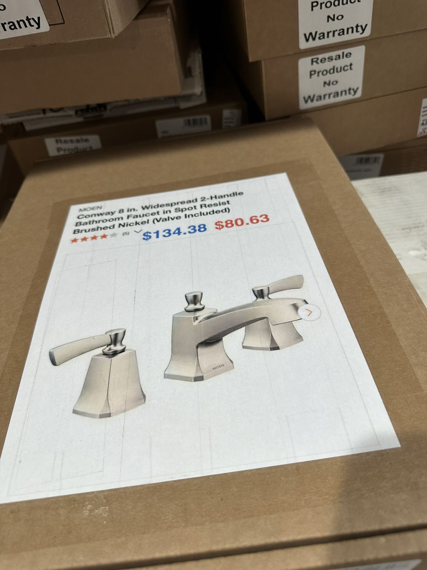 MOEN Conway 8 in. Widespread 2-Handle Bathroom Faucet in Spot Resist Brushed Nickel (Valve Included)