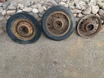 Antique Steel Rims And Tired