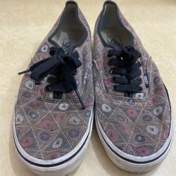 Vans Vintage multi color print Sneaker Low Top Shoes Size 8.5