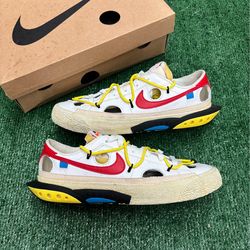 NIKE BLAZER LOW OFF WHITE-UNIVERSITY RED SIZE 8.5