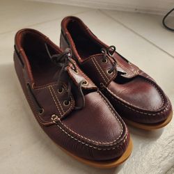 Men’s Leather Boat Shoes Size 8.5  Excellent Condition Fratelli Petridi